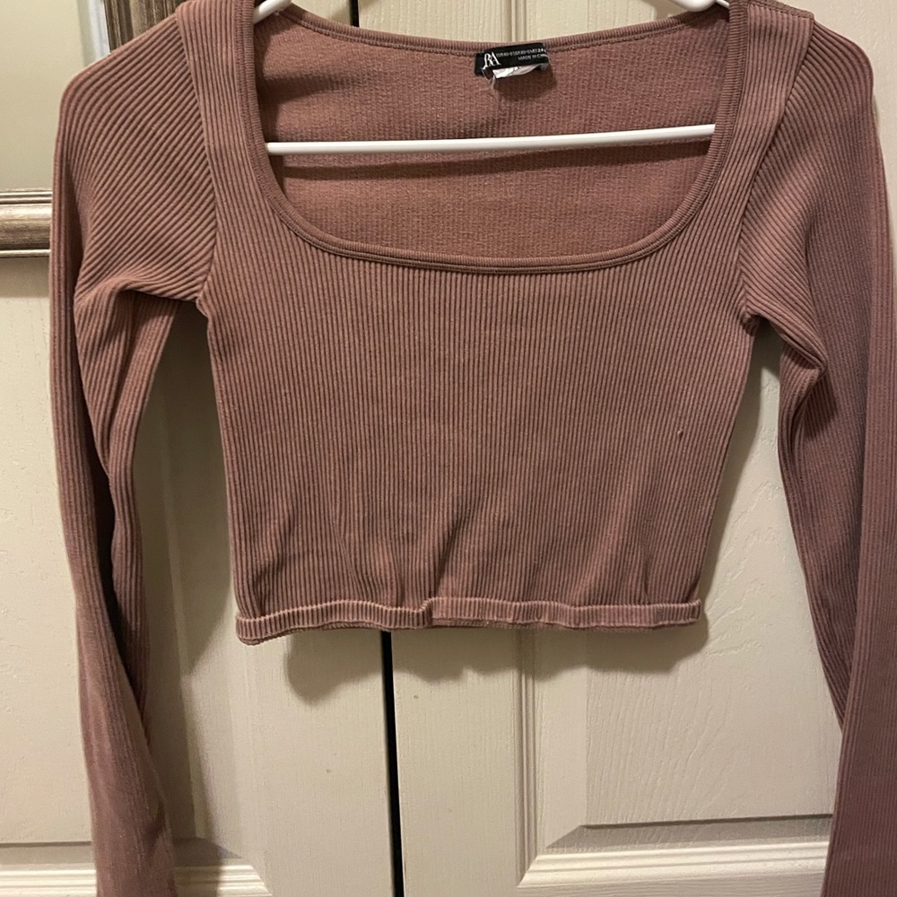 Zara long sleeve seamless crop top